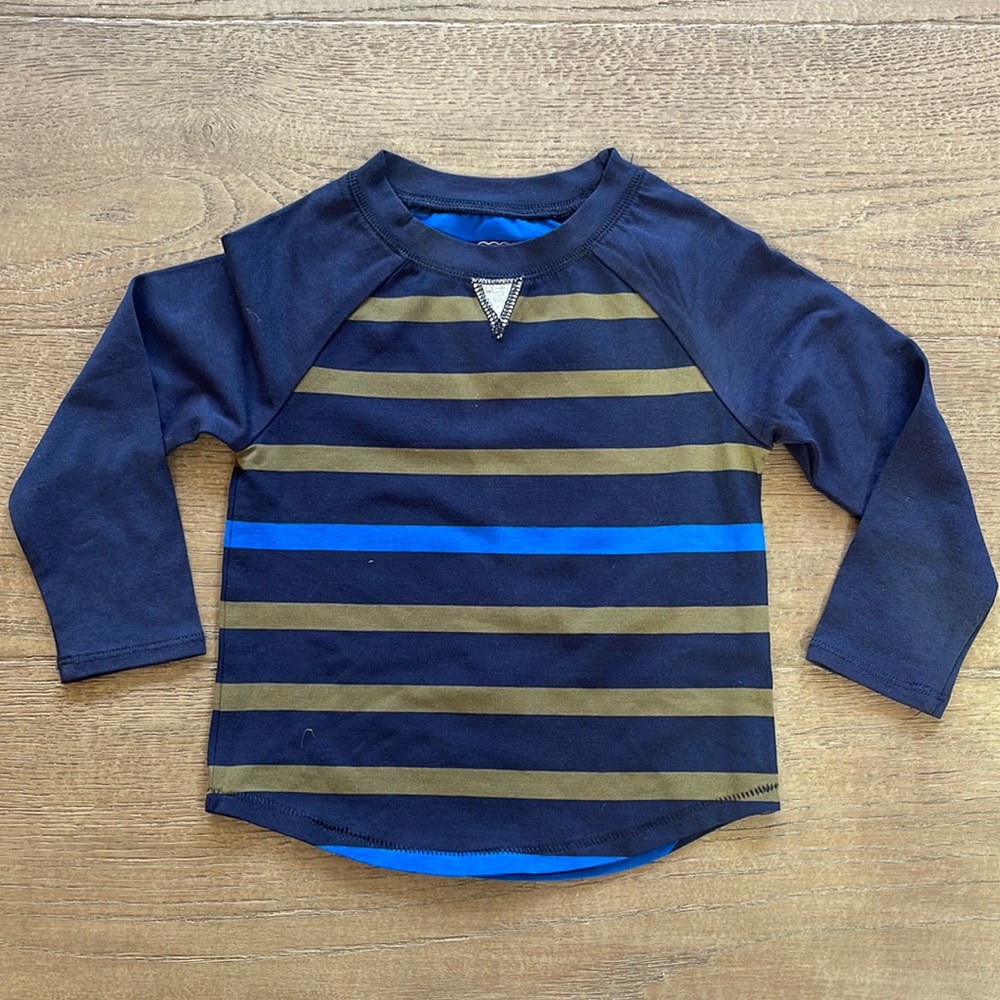 EGG by Susan Lazar LS Jersey Baseball Tee, NWT